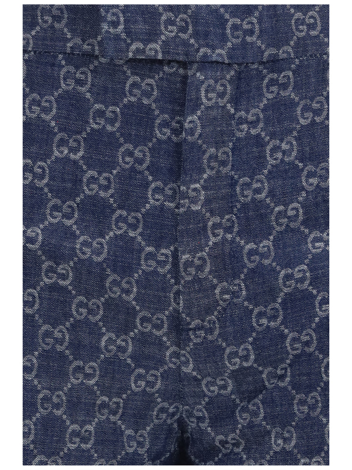 GG cotton jacquard denim Pants 3