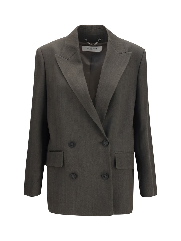 Double-breasted Blazer with drawstring 1