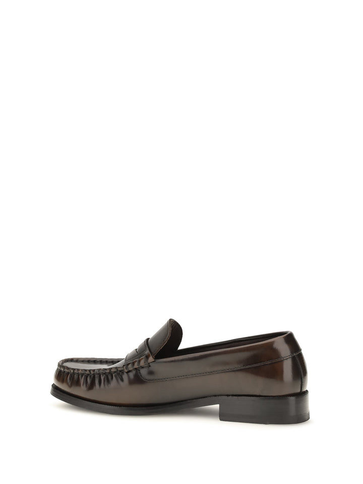 Rivet Vintage brushed leather Loafers 3