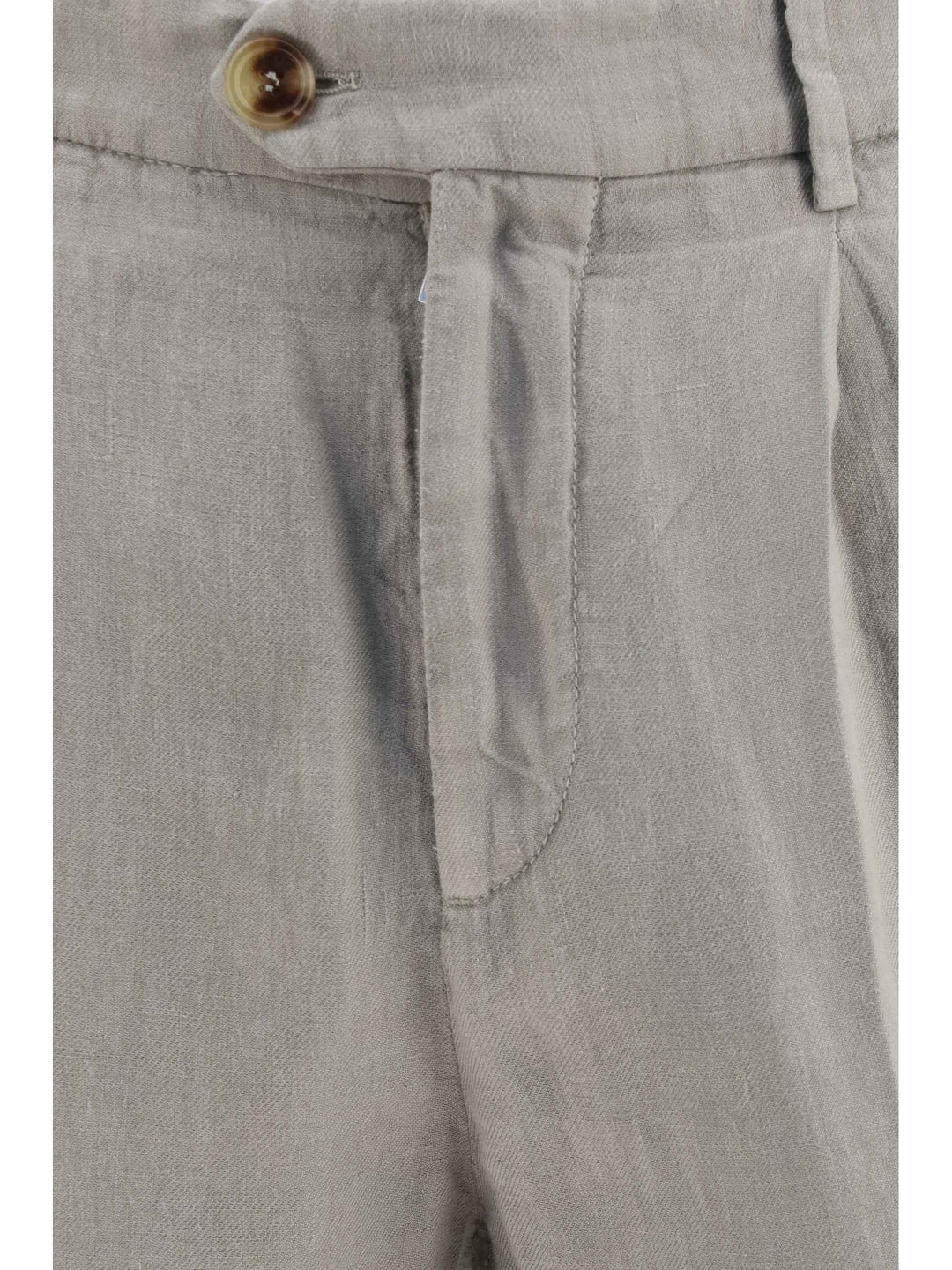 Garment dyed ginen gabardine Pants