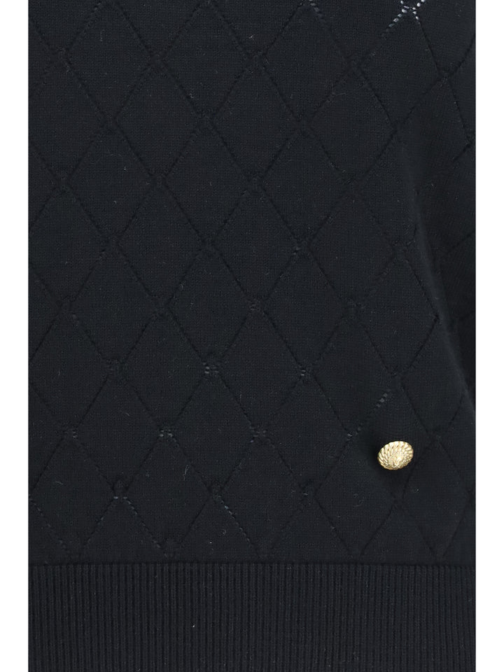 Sleeveless wool crewneck Top 3