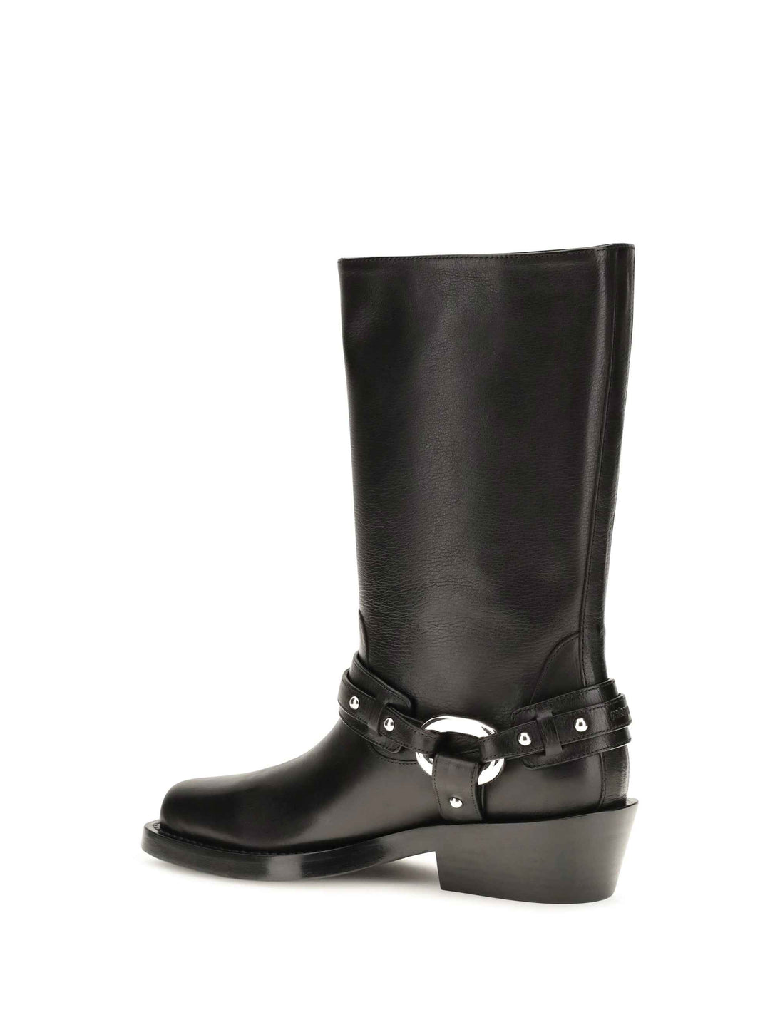 Leather buckle snkle Boots