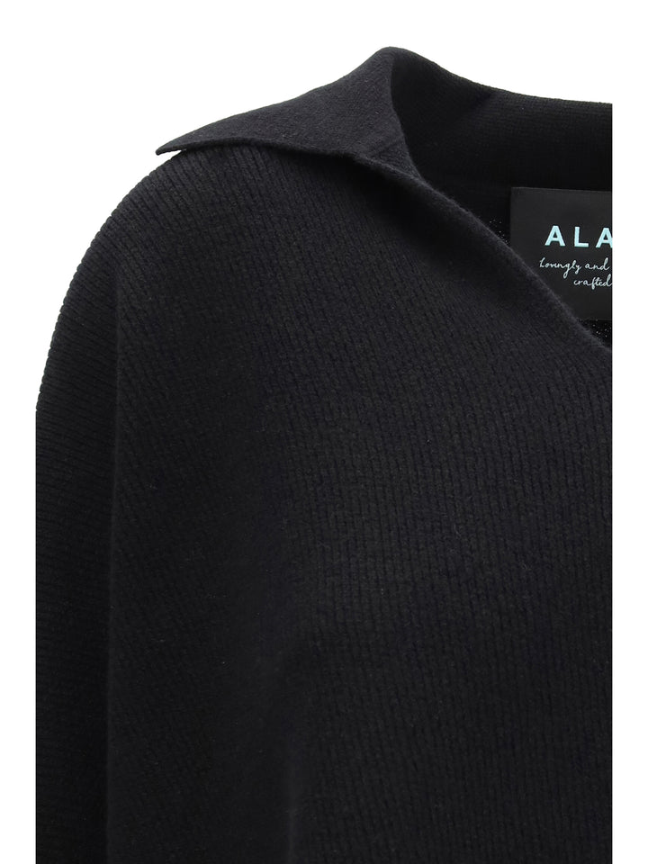 Sweater with polo collar 3