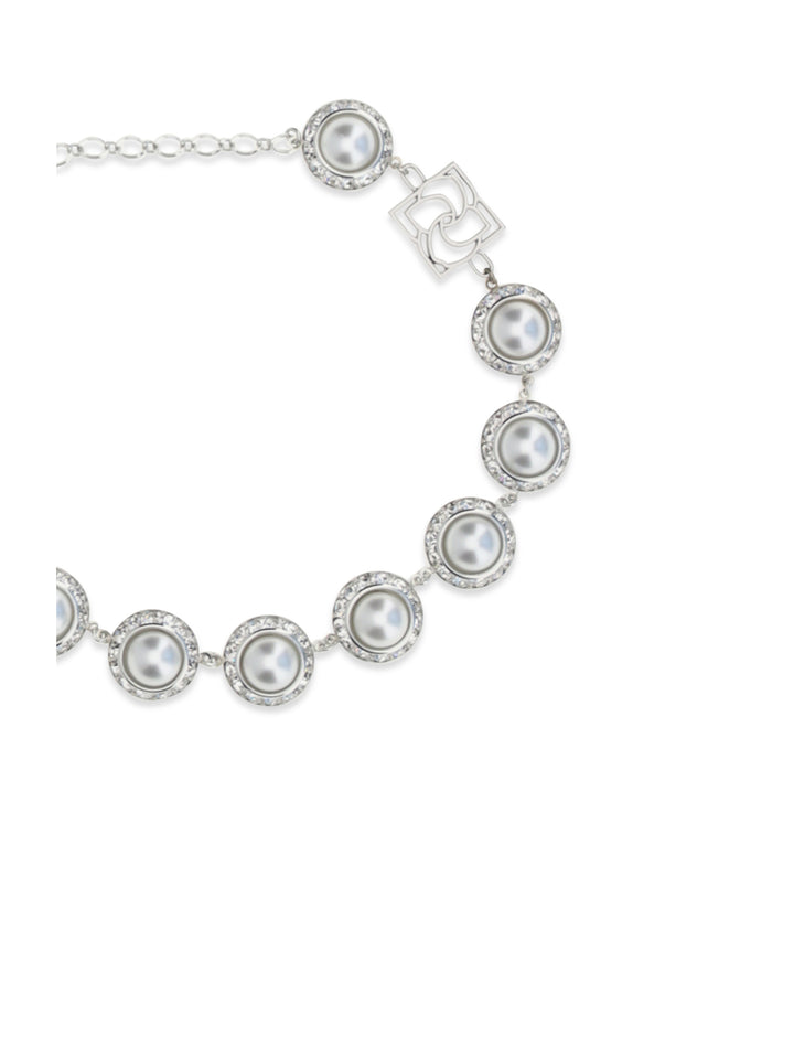 Pearl and crystal Necklace 3