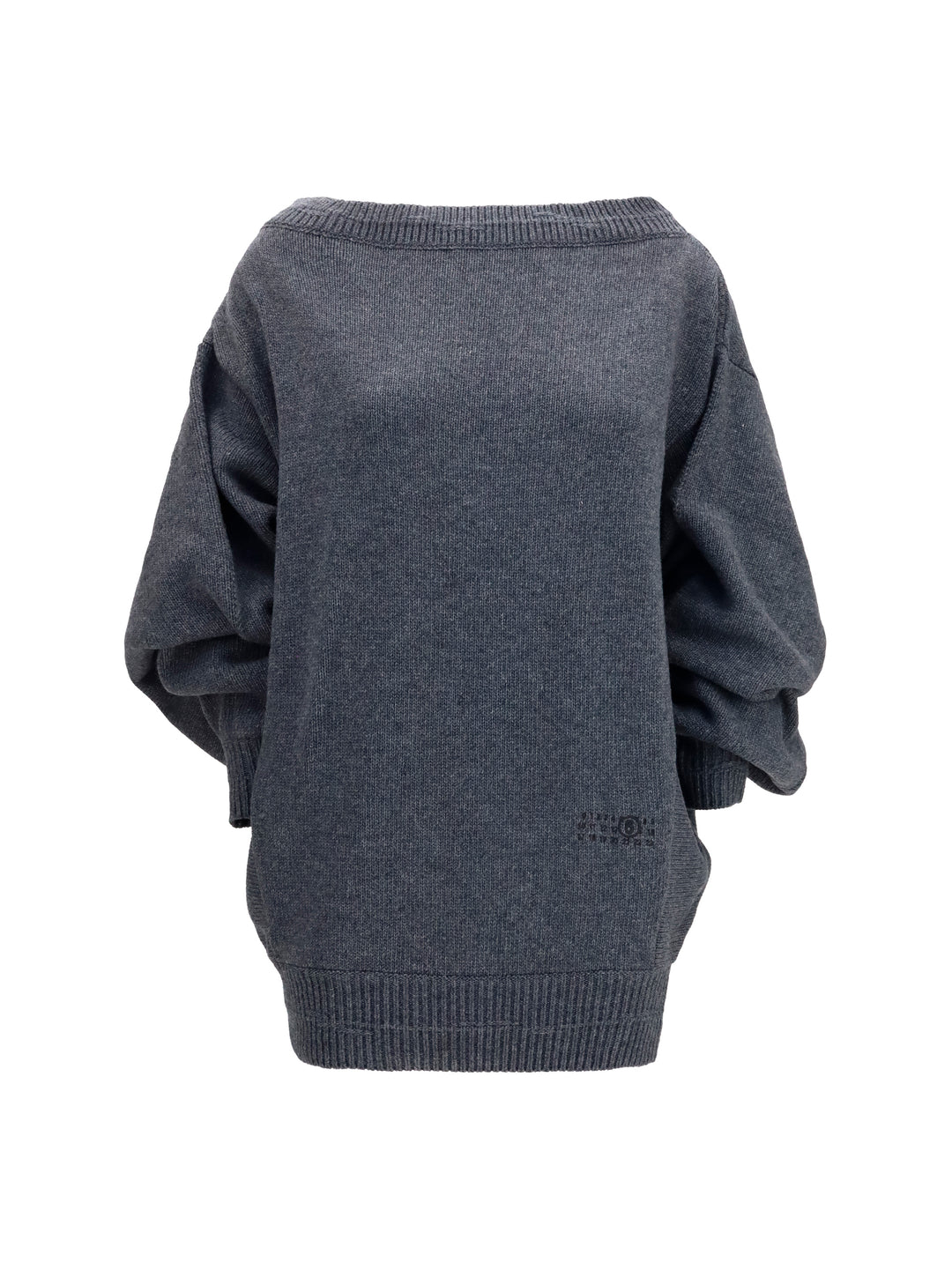 Wool-blend mini Dress with wide sleeves 1