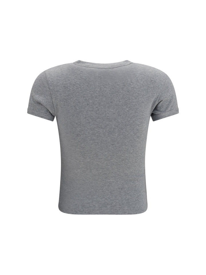 Fitted cotton T-shirt with embroidered logo 2