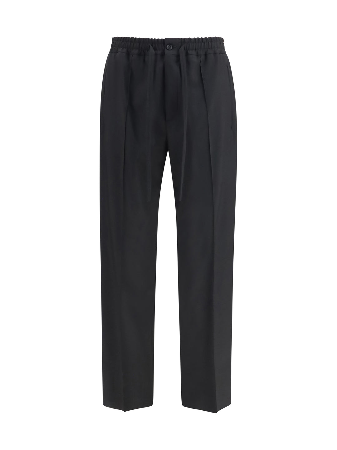 VLogo embroidered cotton gabardine Pants 1