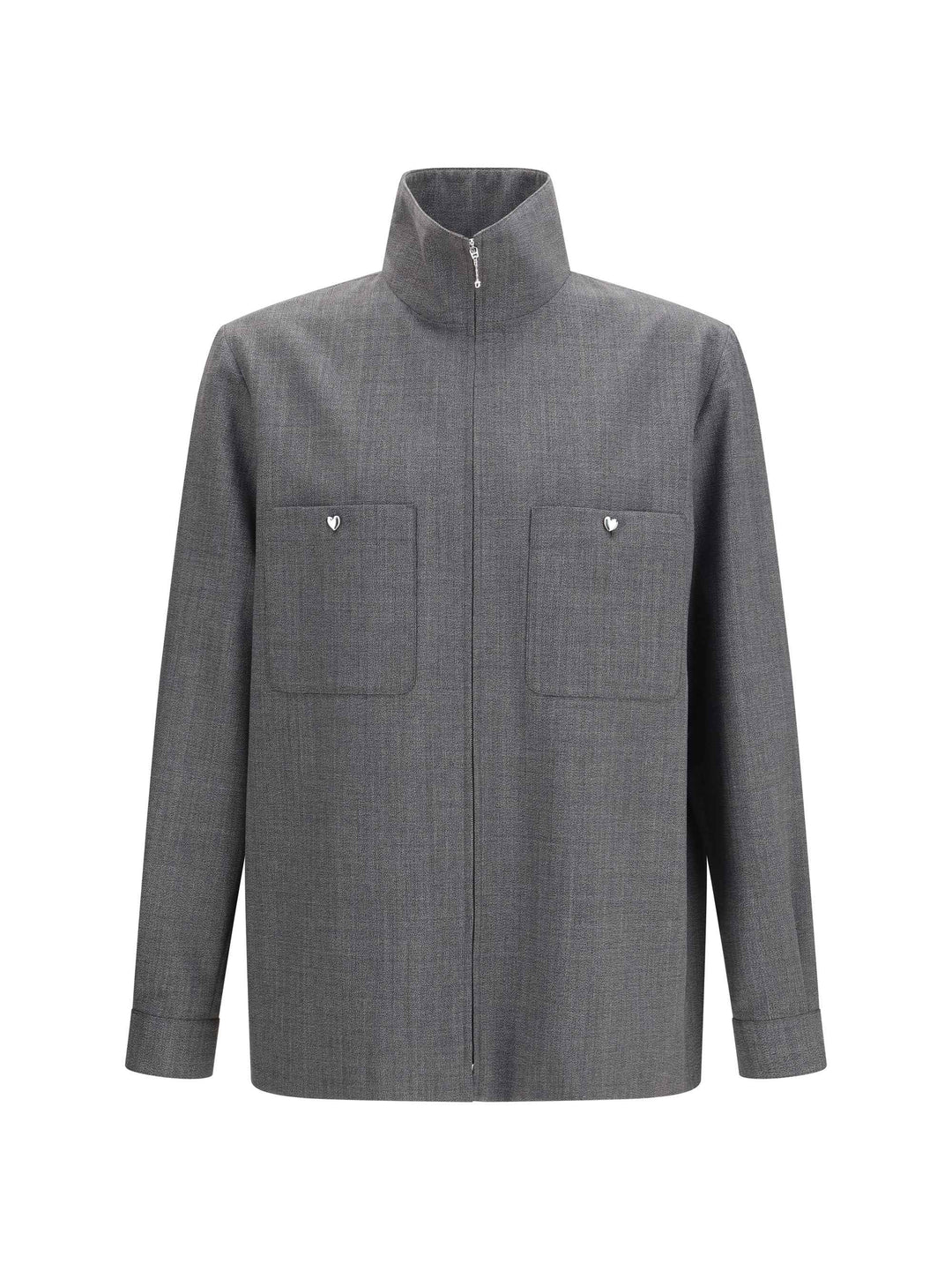 Mouliné wool shirt Jacket