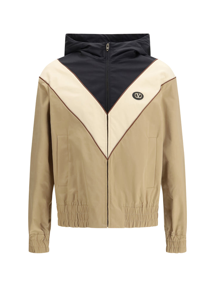 Nylon hooded windbreaker Jacket 1