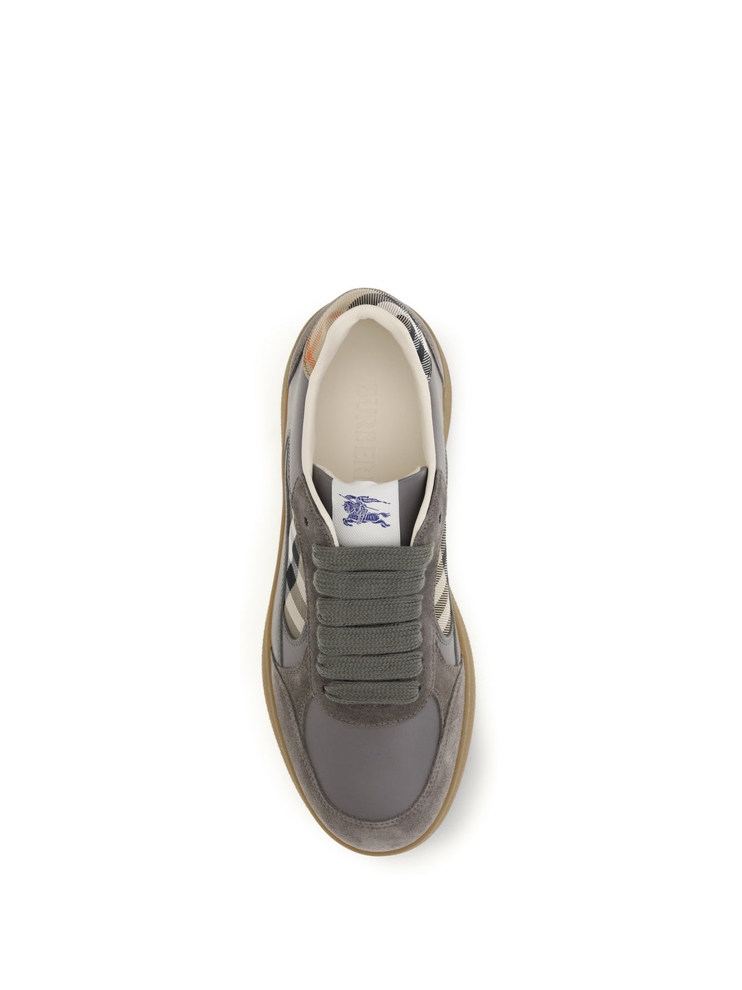 Terrace leather and Check Sneakers 4