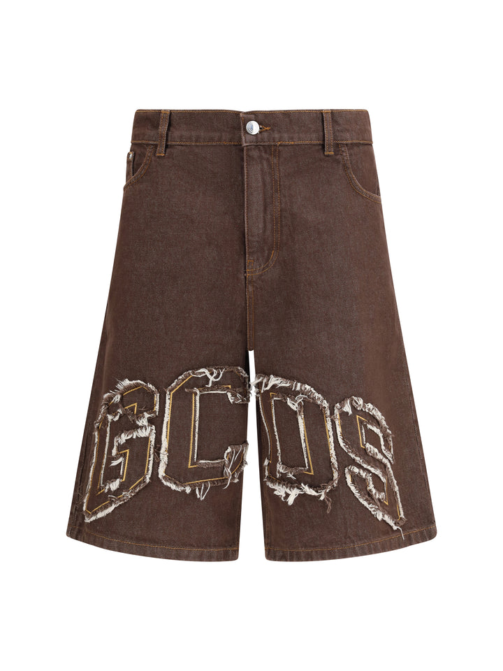 Lounge logo denim Shorts 1