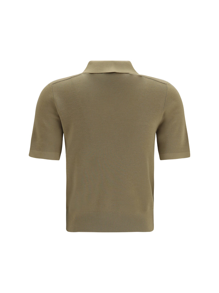Knit Polo with Check trim 2