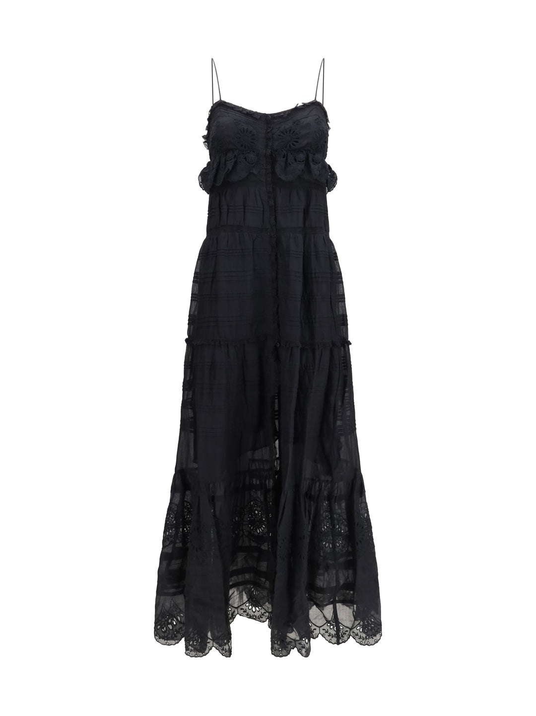 Paule long ruffled Dress 1