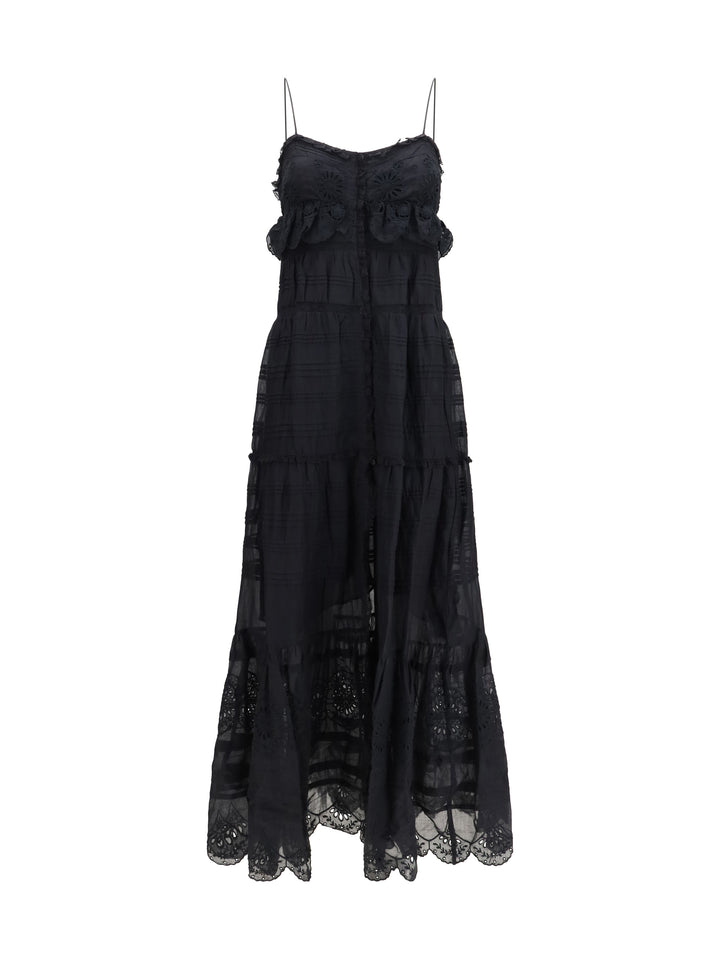 Paule long ruffled Dress 1