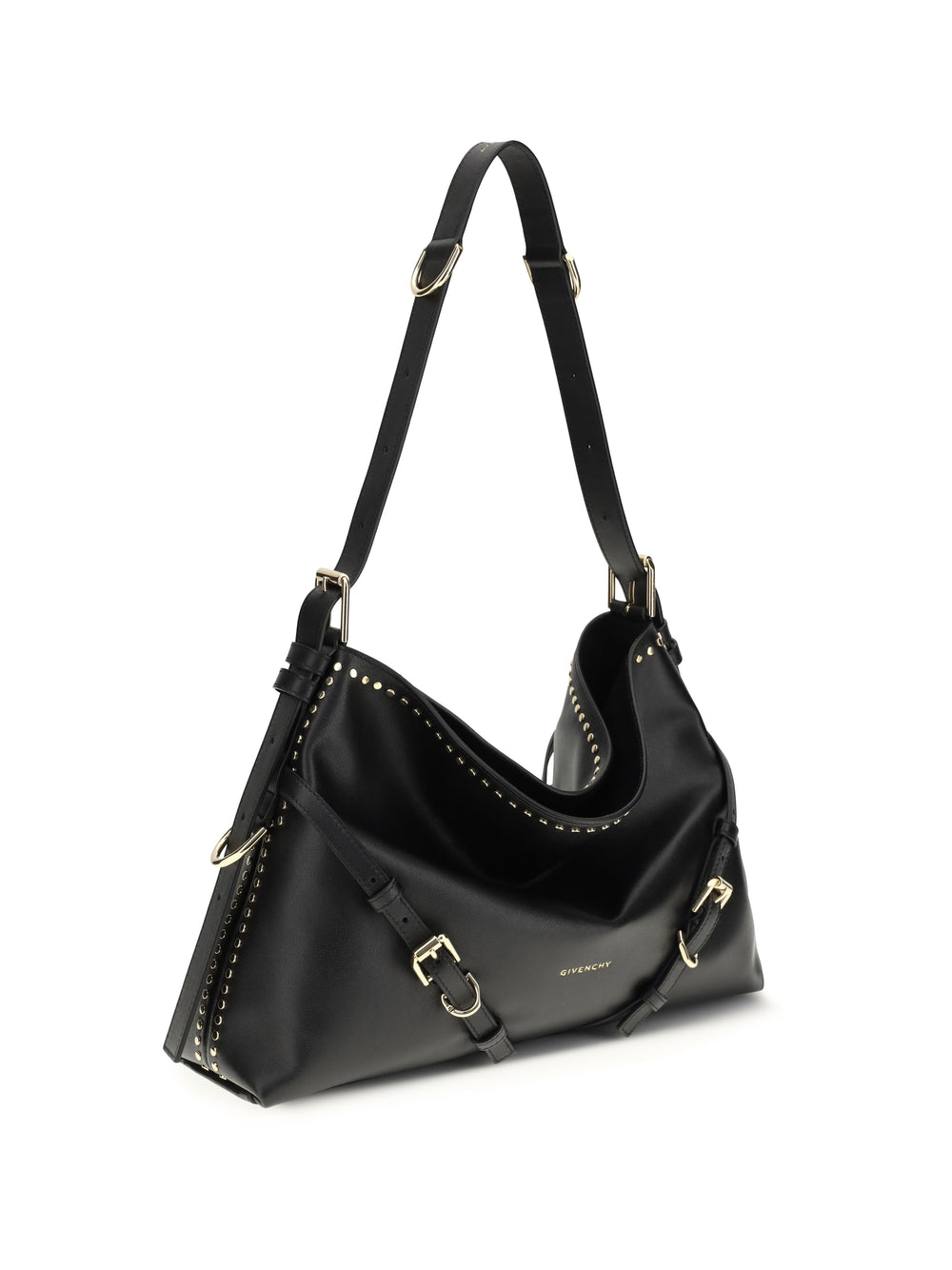 Large Voyou Shoulder Bag in shiny leather 2