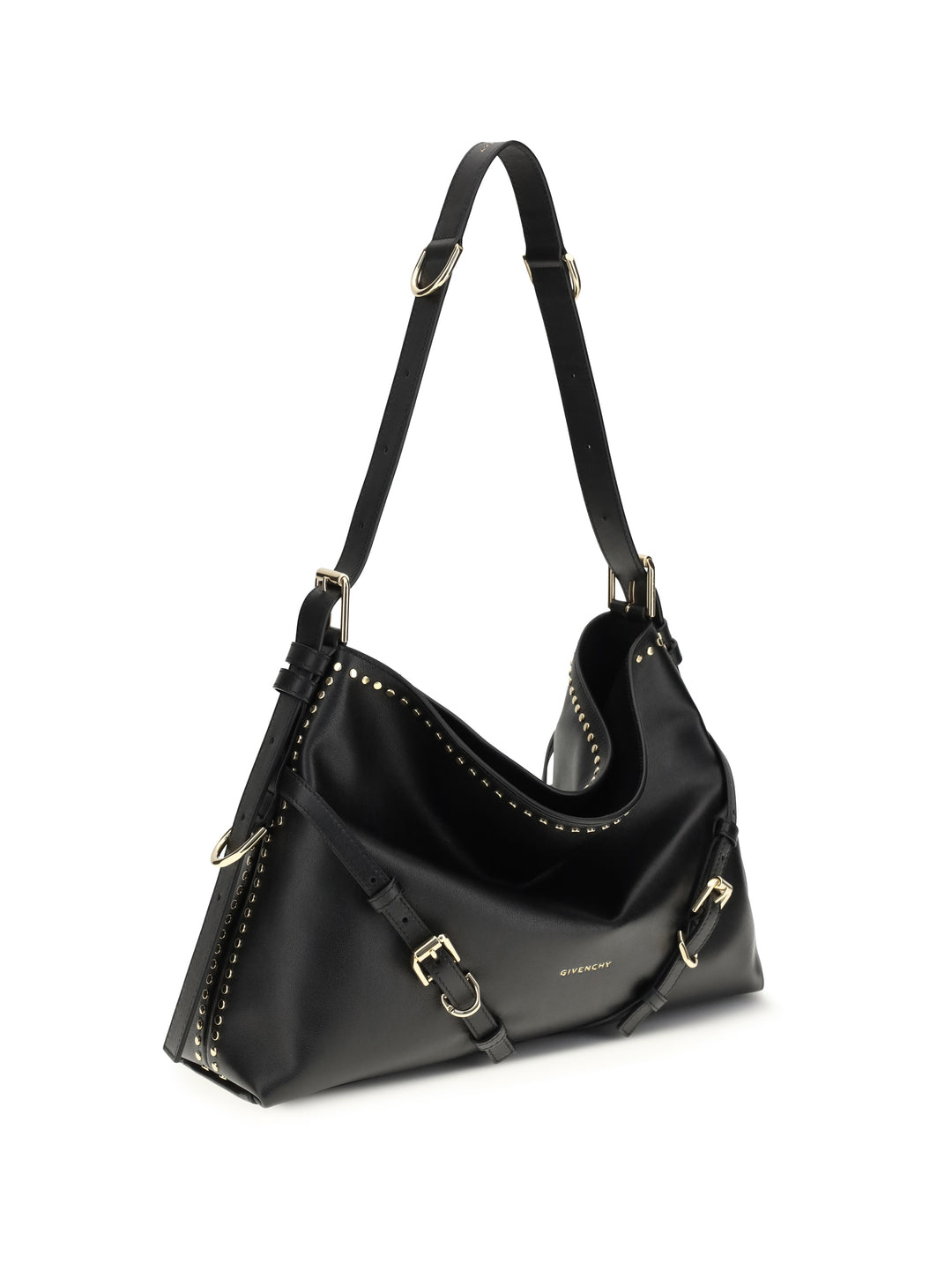 Large Voyou Shoulder Bag in shiny leather 2