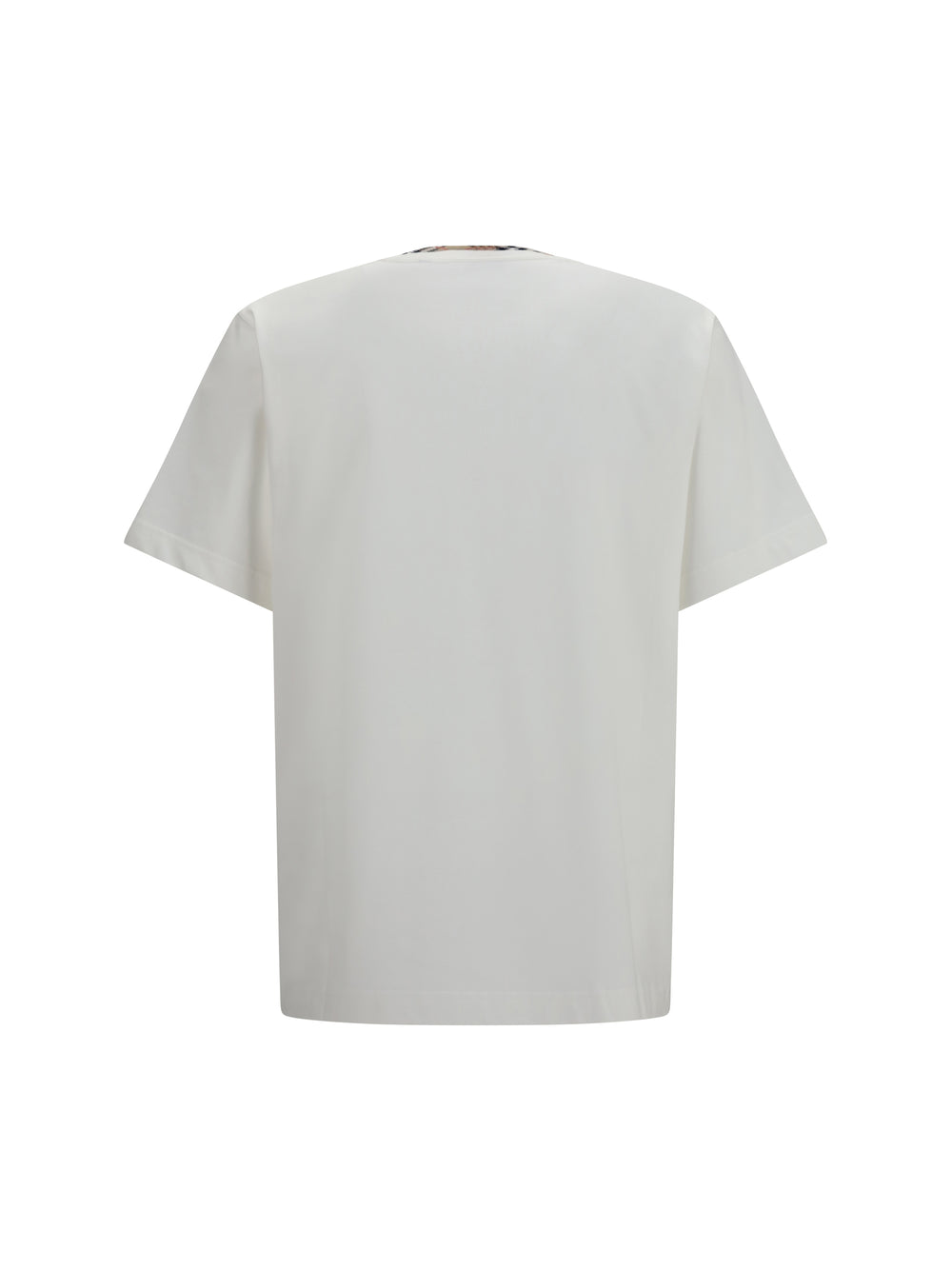 Cotton T-shirt with Check Trims 2