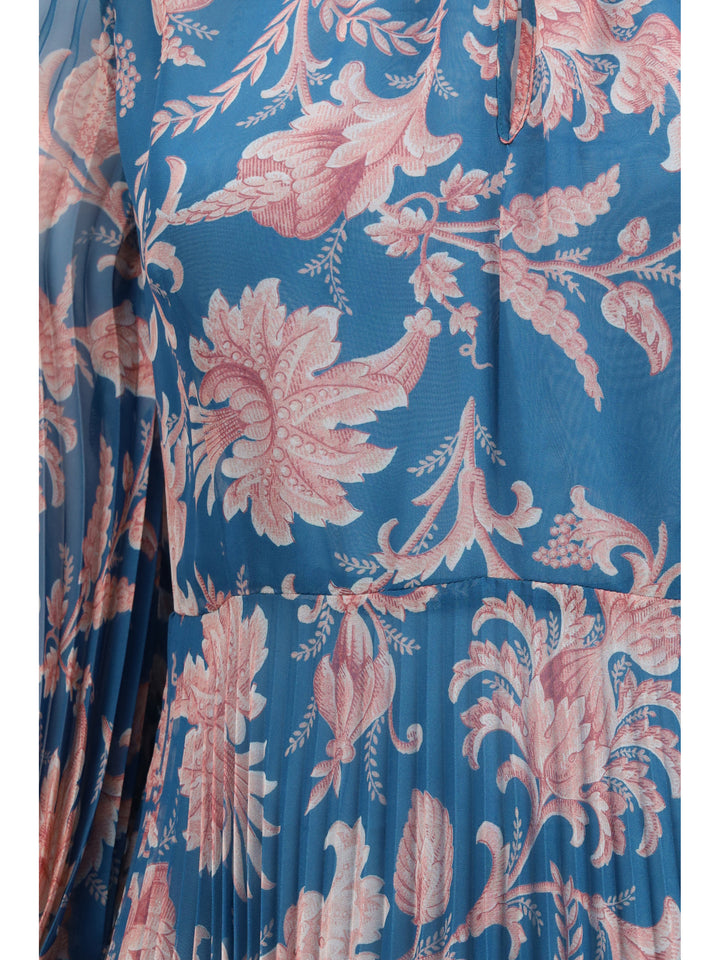 Maxi pleated Dress with flared sleeves 3