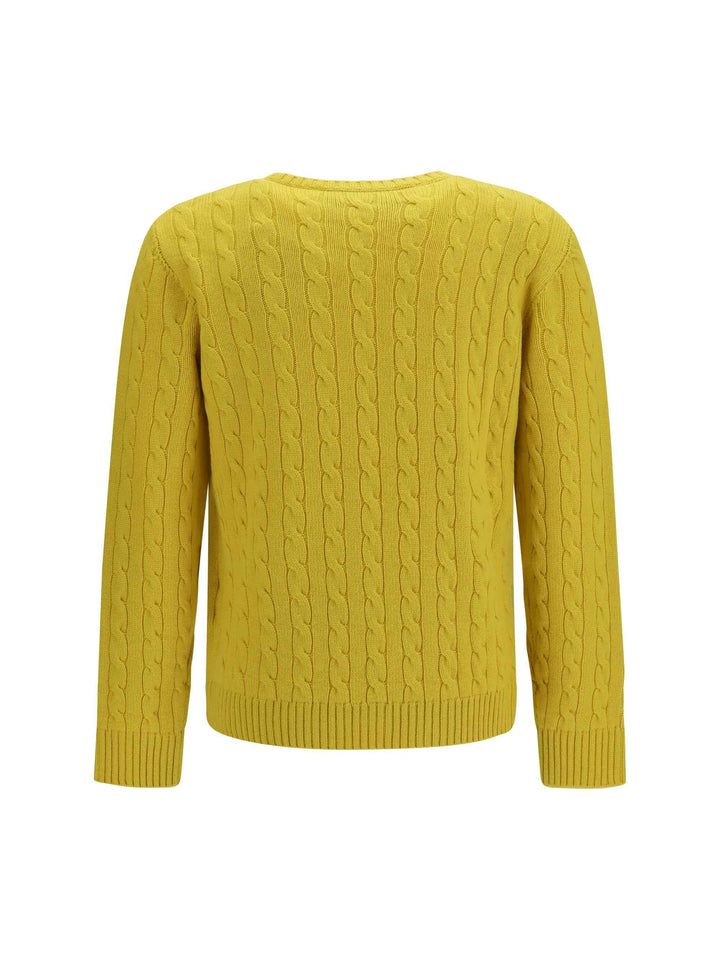 VLogo cable-knit cashmere Sweater