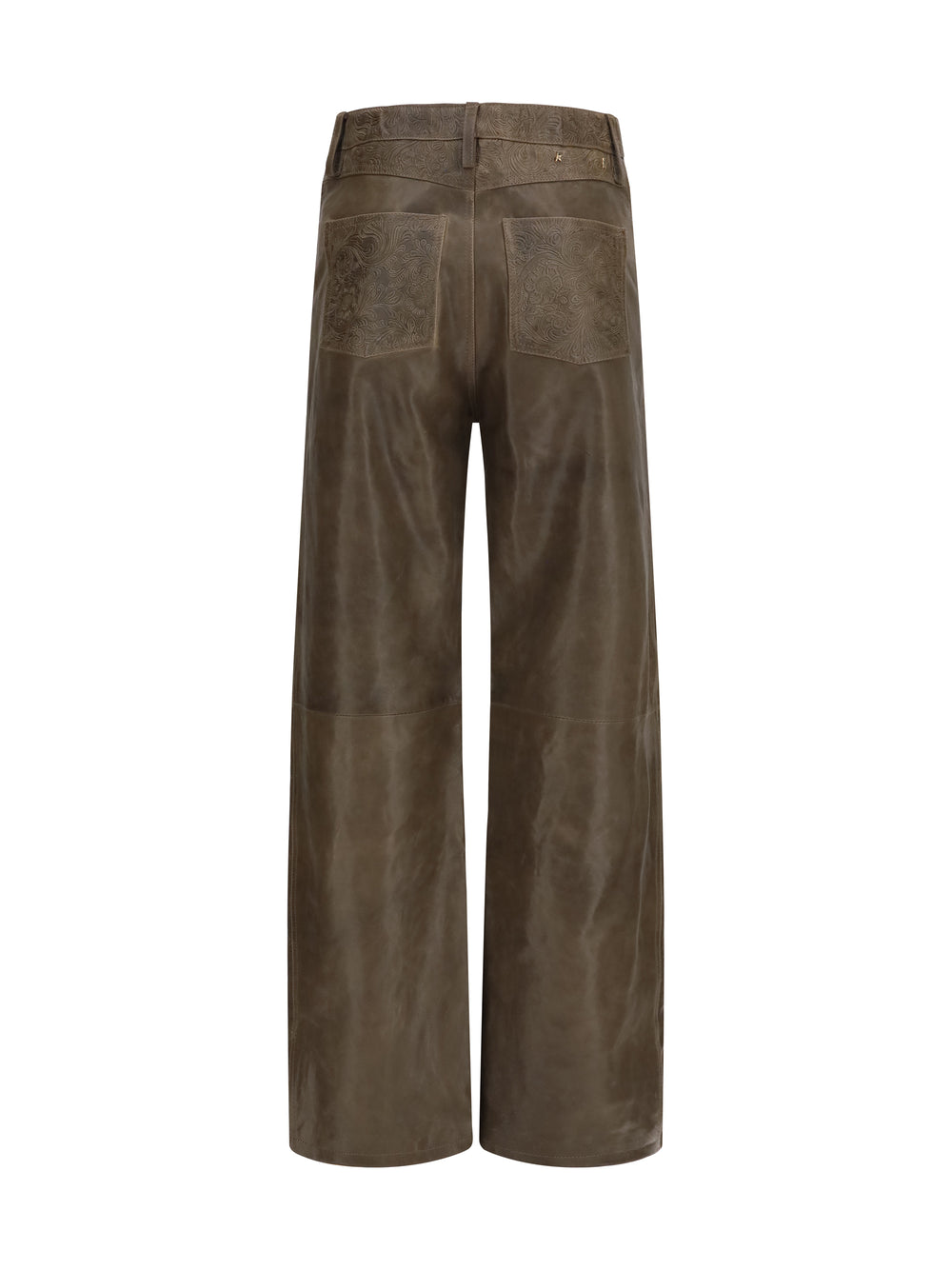 Melany leather Pants with embroidery 2