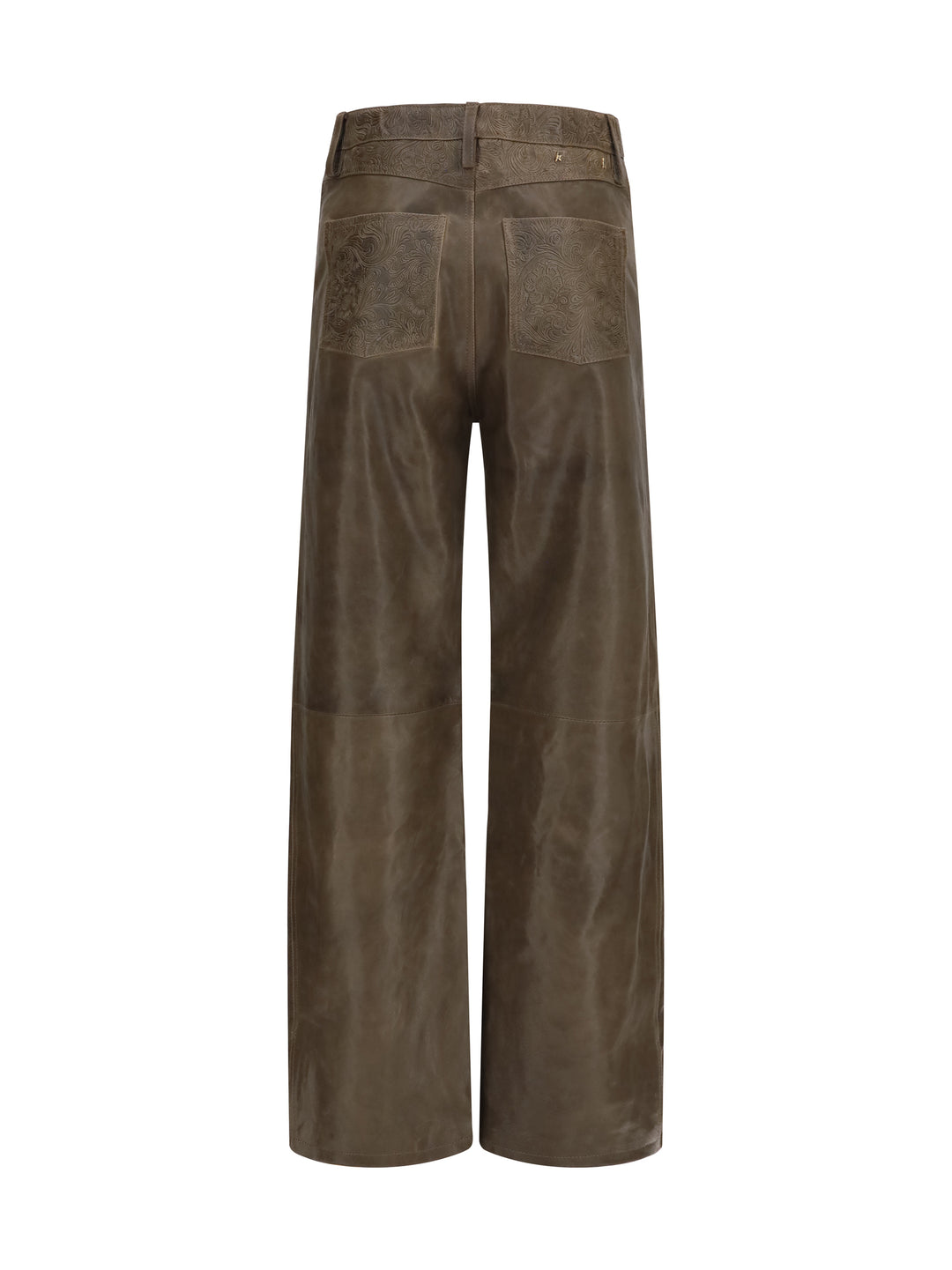Melany leather Pants with embroidery 2