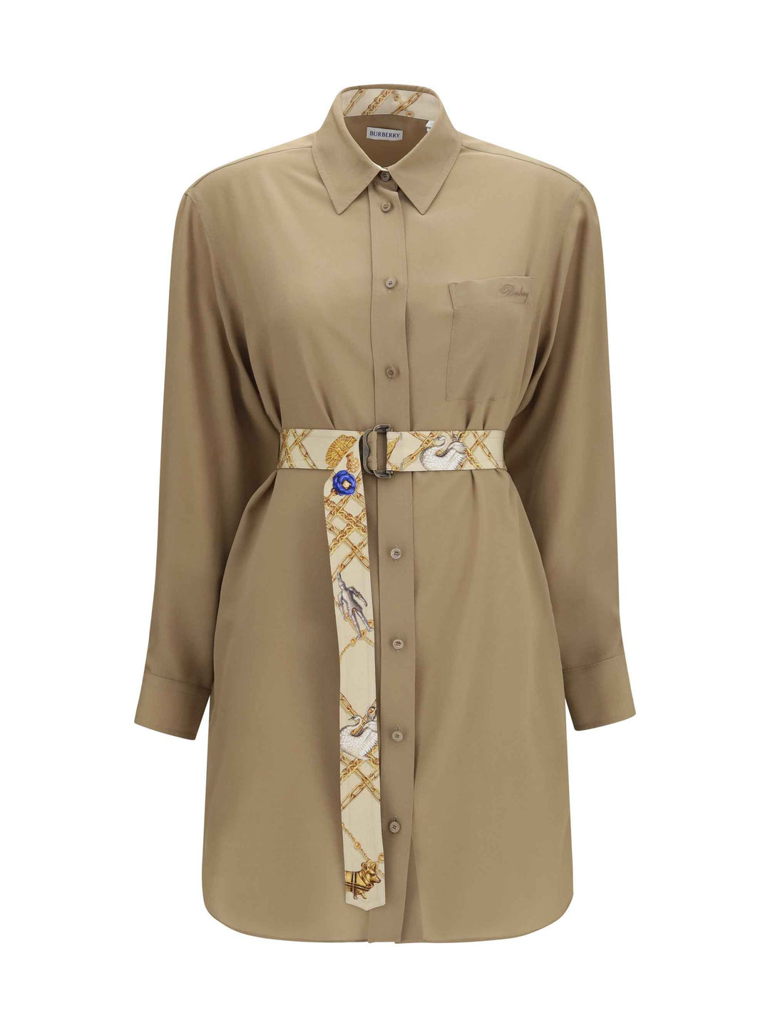 Silk crêpe de chine shirt Dress
