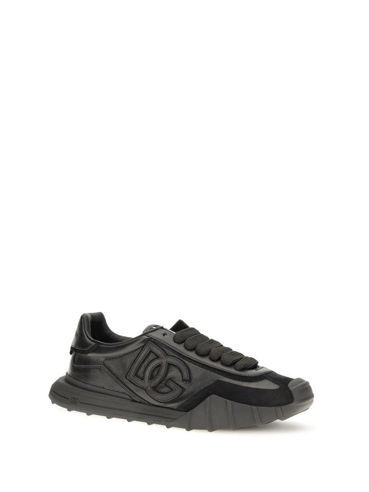 Athletic fabric and leather Sneakers 2