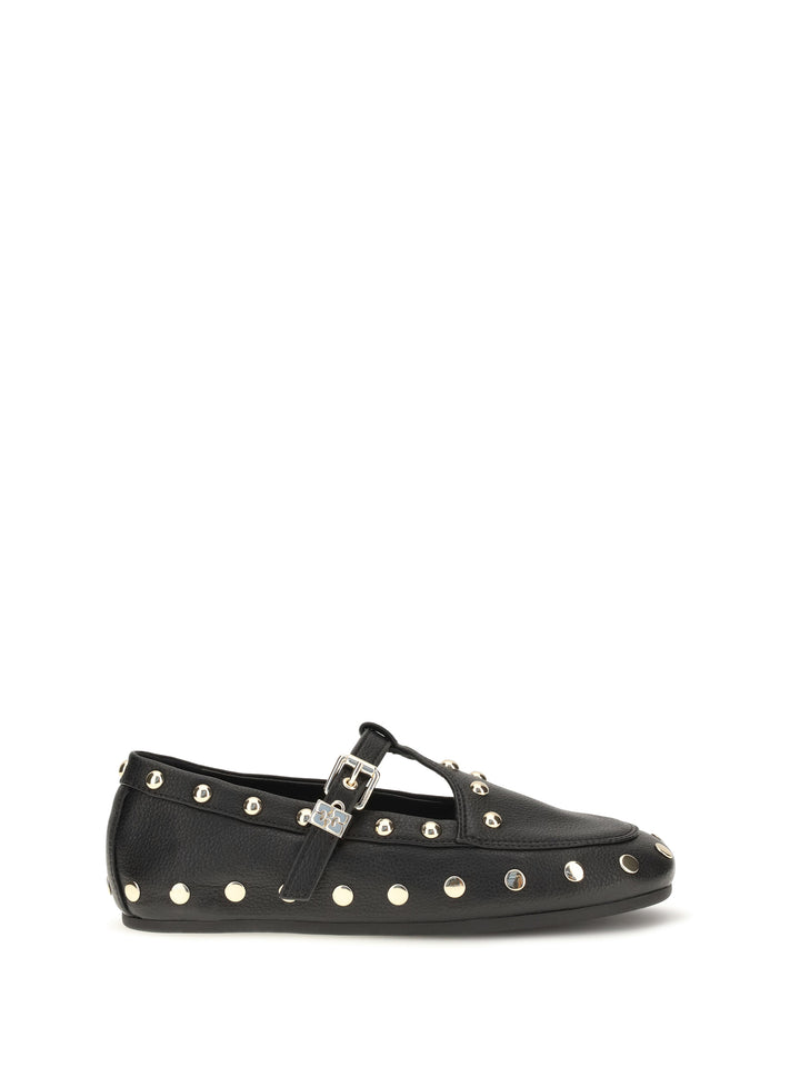 Mary Jenny studded Ballerinas in pebbled leather 1
