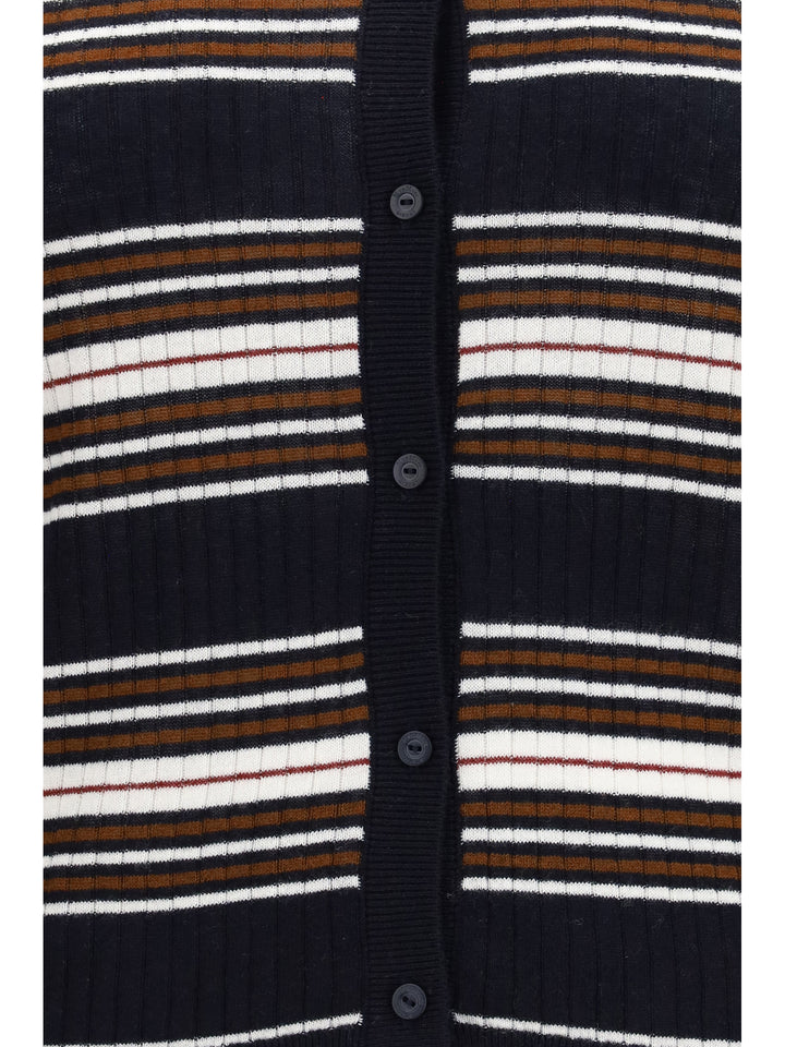 Striped silk and wool Cardigan 3