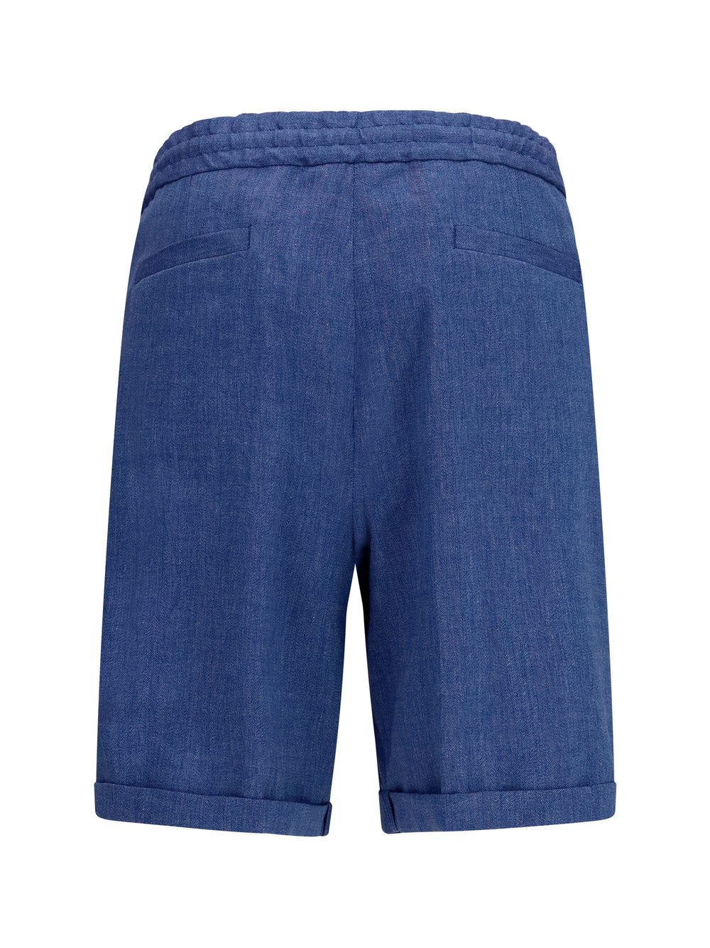 Linen and virgin wool chevron Bermuda Shorts 2
