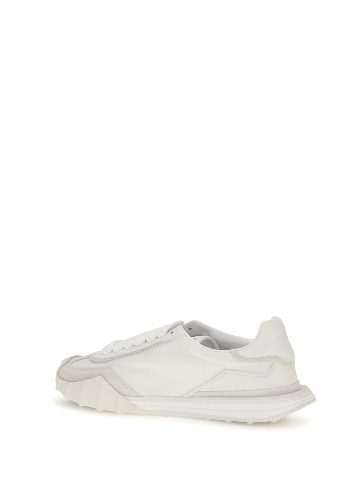 Athletic fabric and leather Sneakers 3