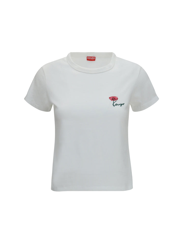 Kenzo Tulip embroidered cotton T-shirt 1