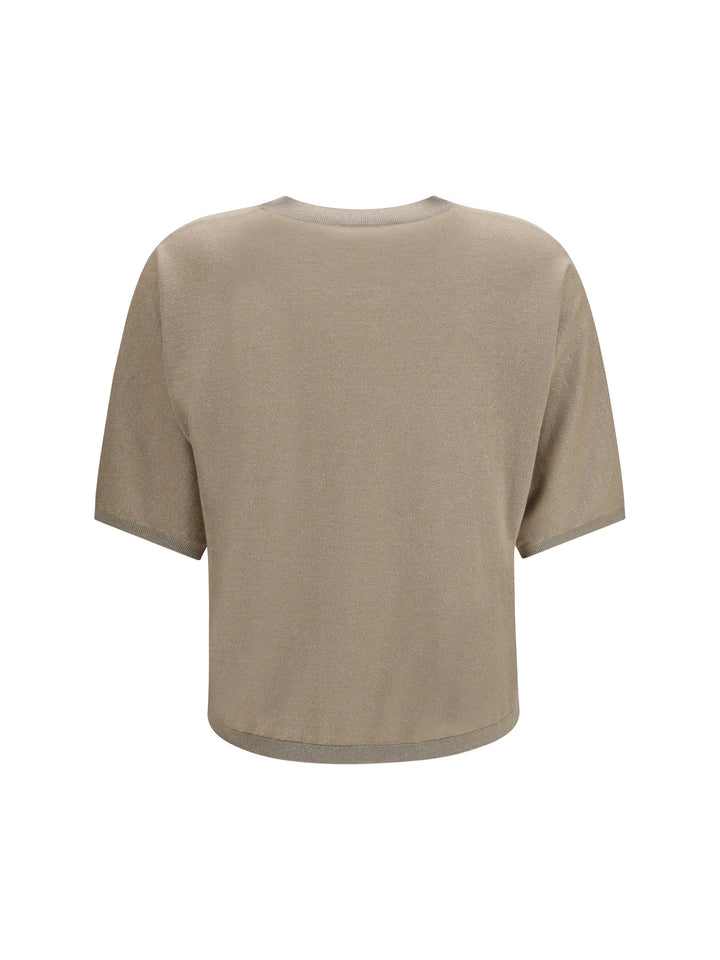 Short-sleeve cashmere and silk Sweater 2