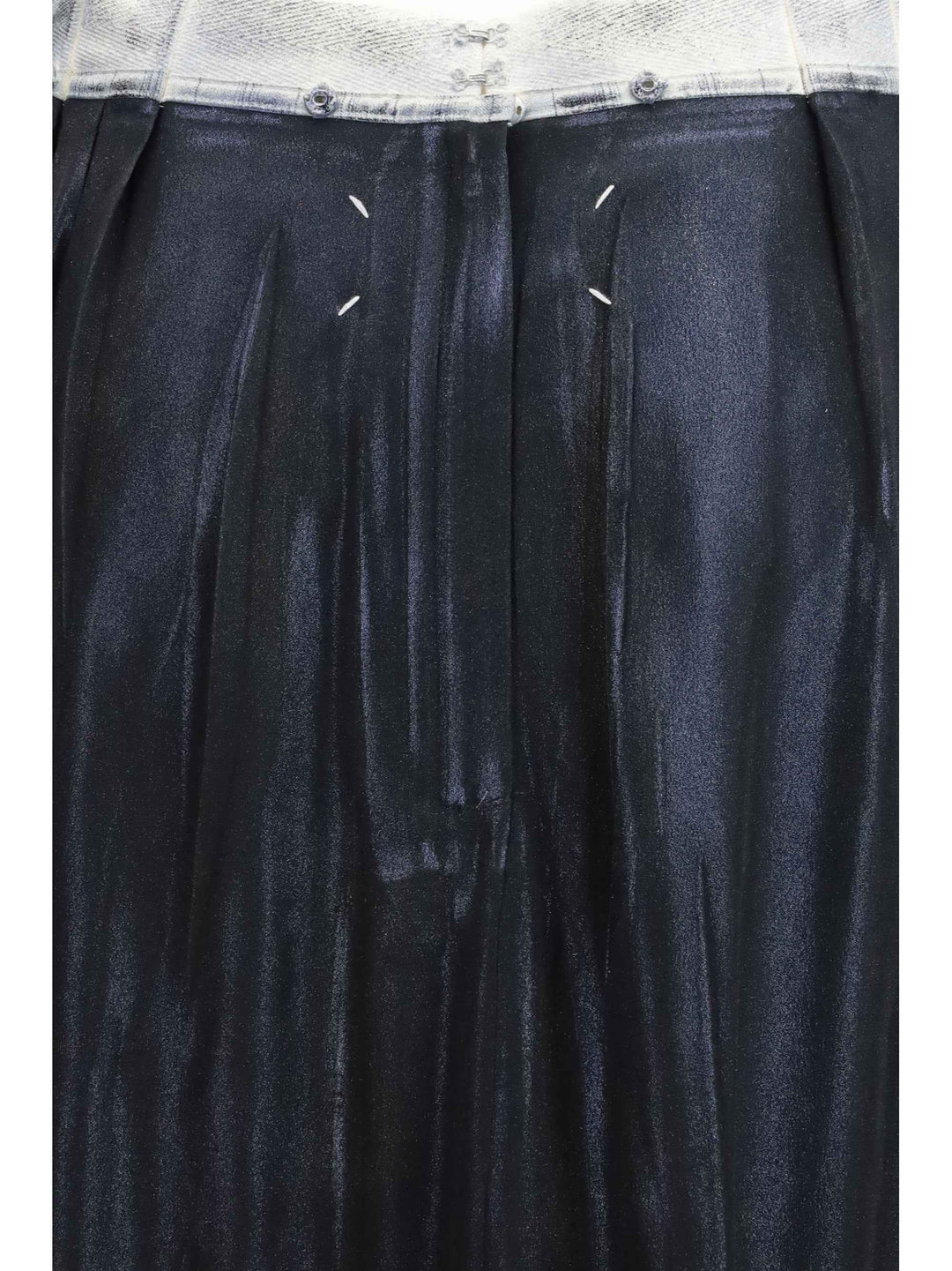Foil-treated midi Skirt