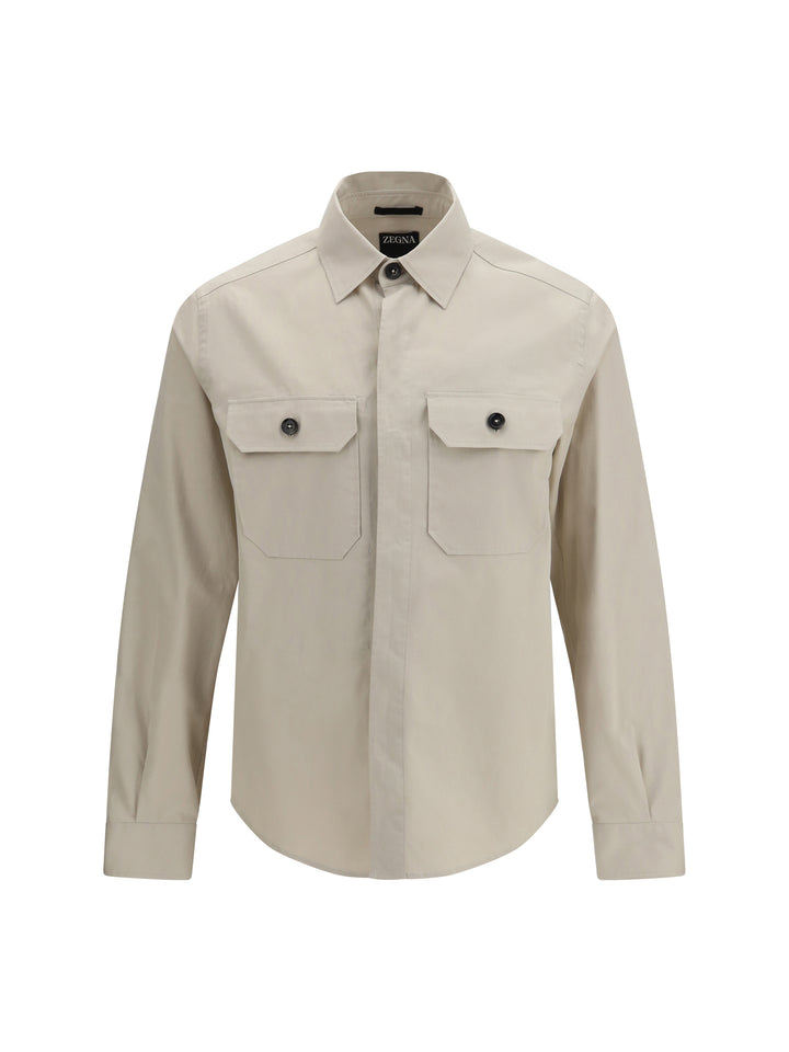 Linen wool and silk Shirt jacket 1