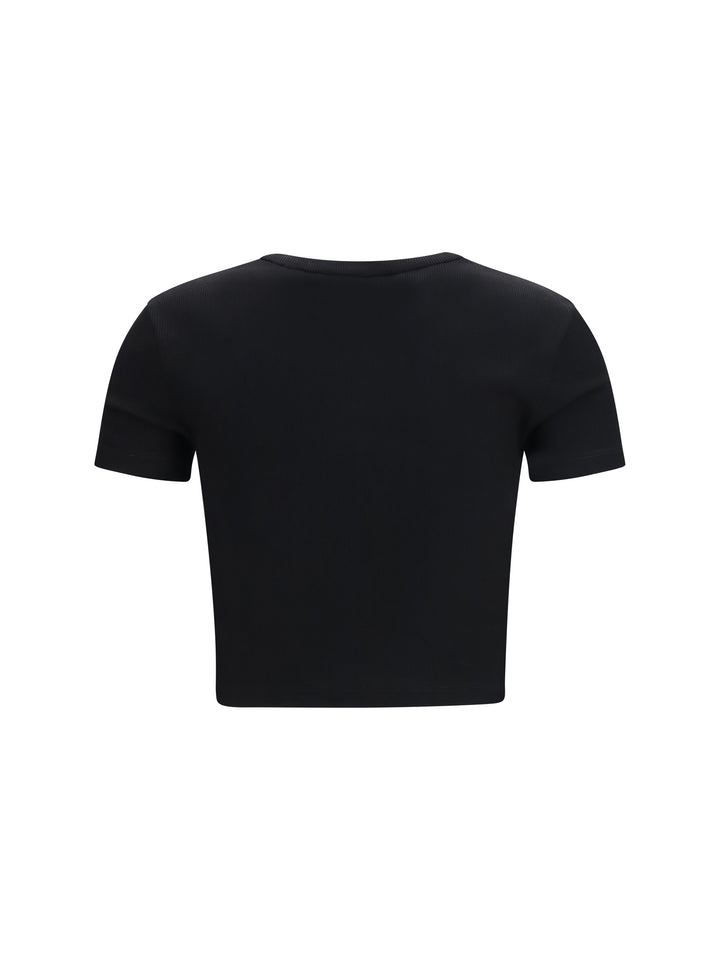 Cropped ribbed cotton T-shirt 2