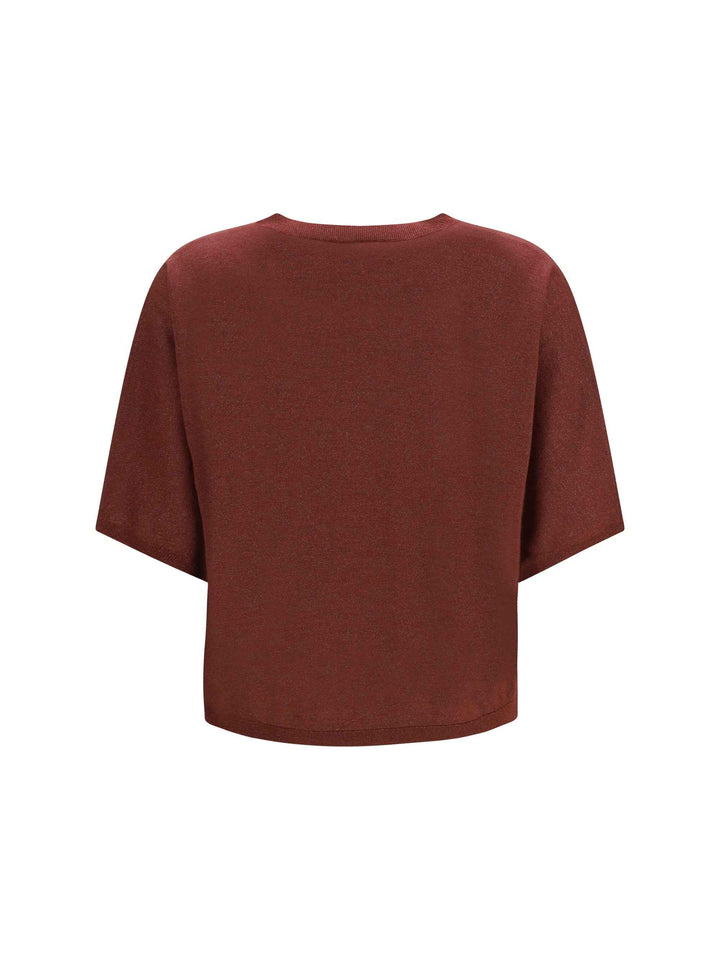 Short-sleeve cashmere and silk Sweater