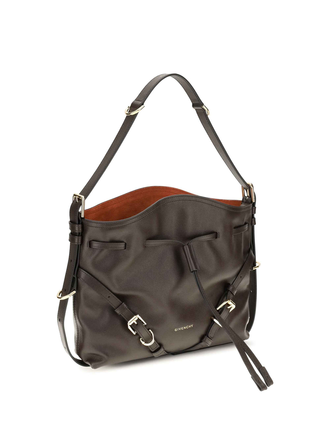 Small Voyou Bucket Handbag in glossy leather