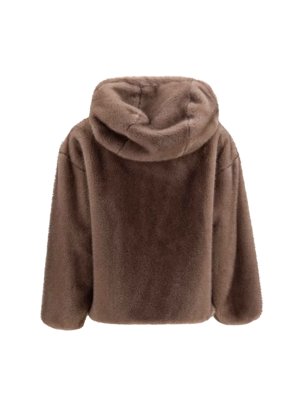 Hooded Jacket in eco-fur