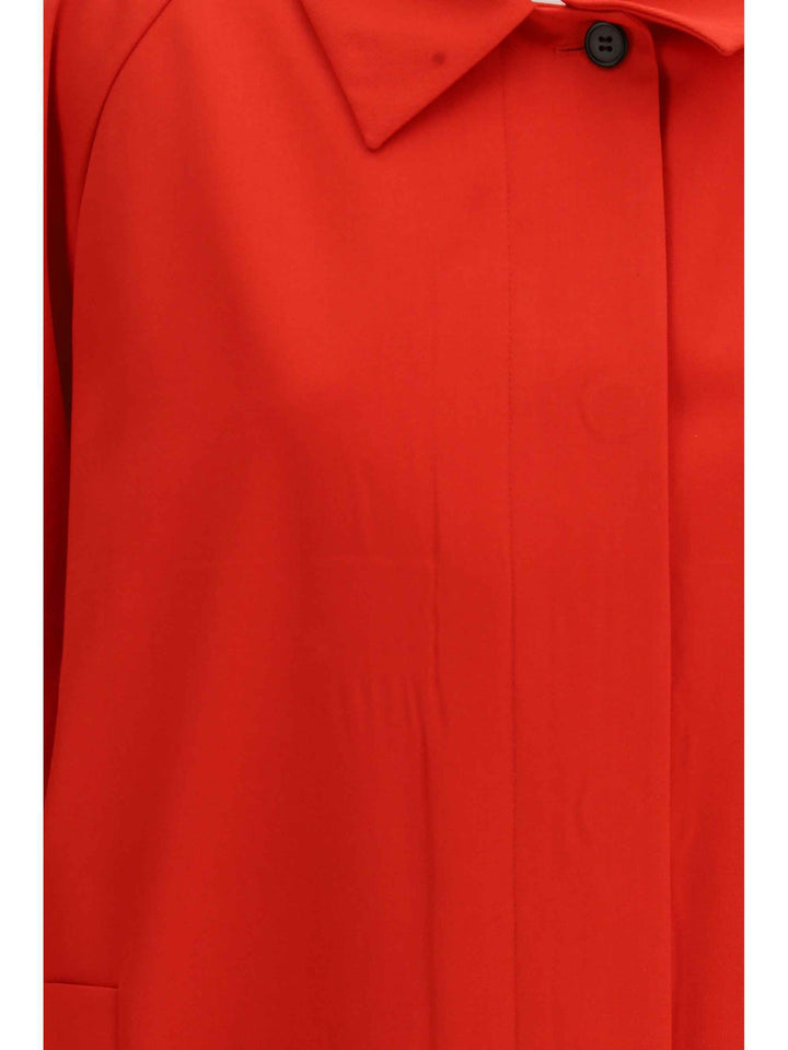 Cotton gabardine Coat with classic collar