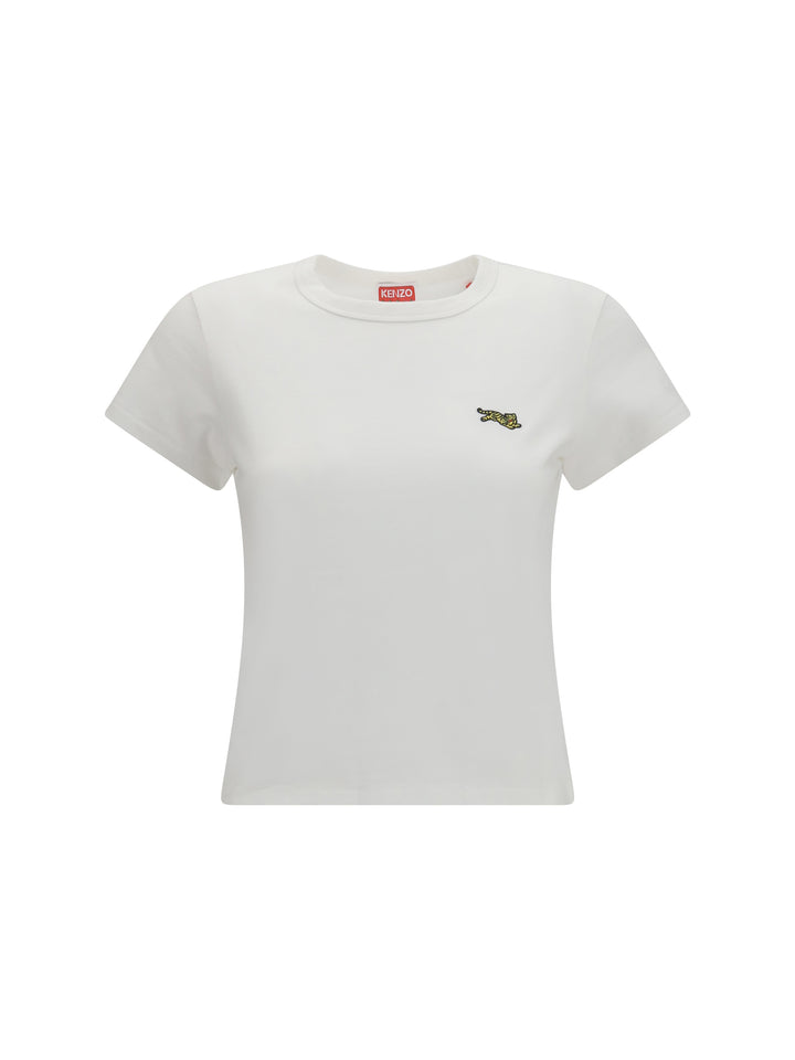 Jumping Tiger embroidered cotton T-shirt 1