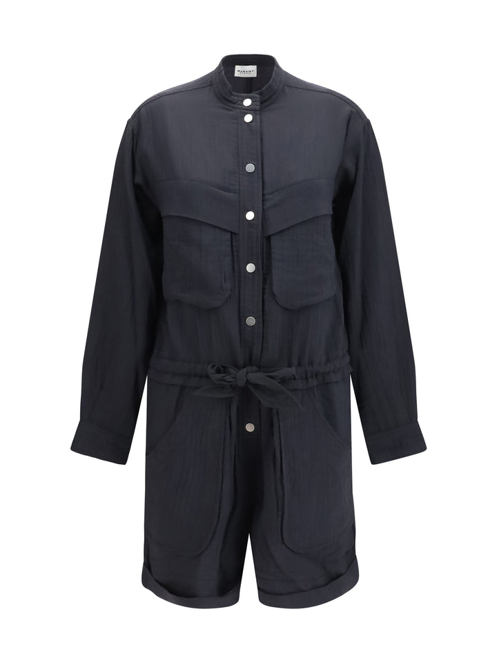 Short cotton blend Jumpsuit 1