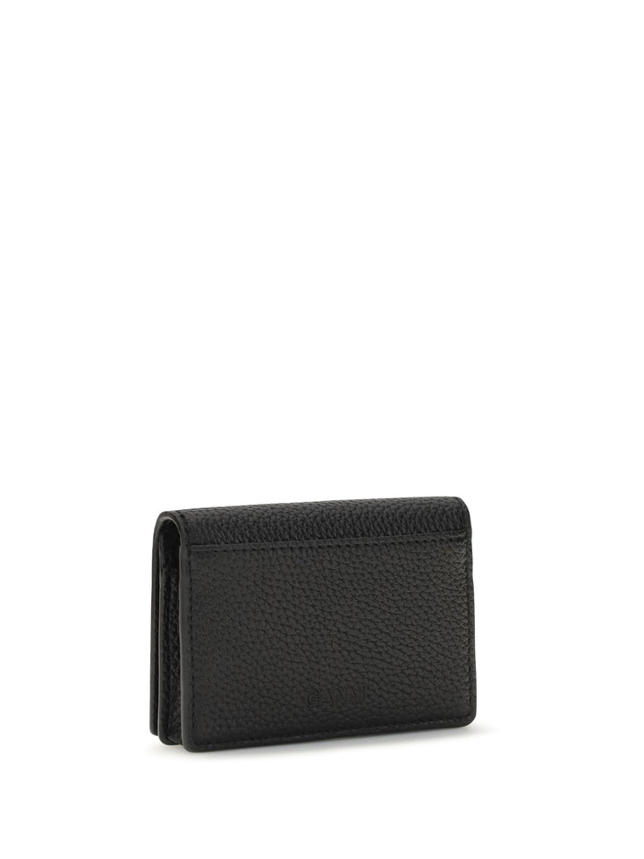 Ganni Bou Card Holder With Flap Grained 2
