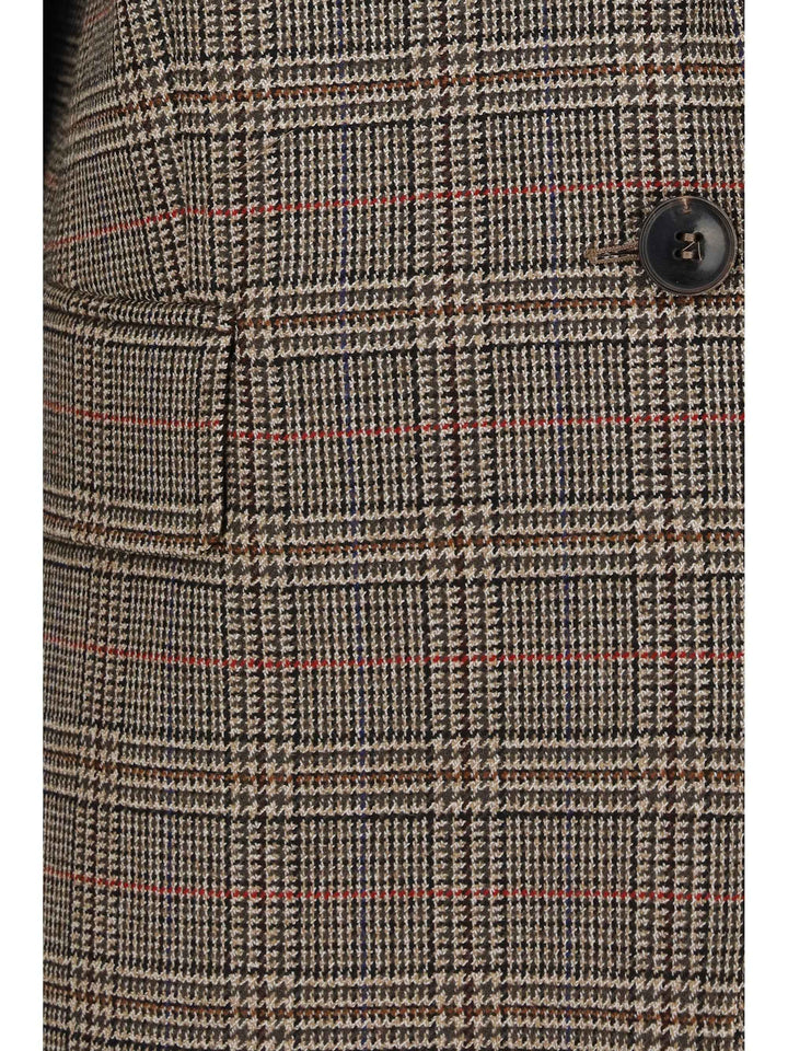 Checked pattern wool Blazer