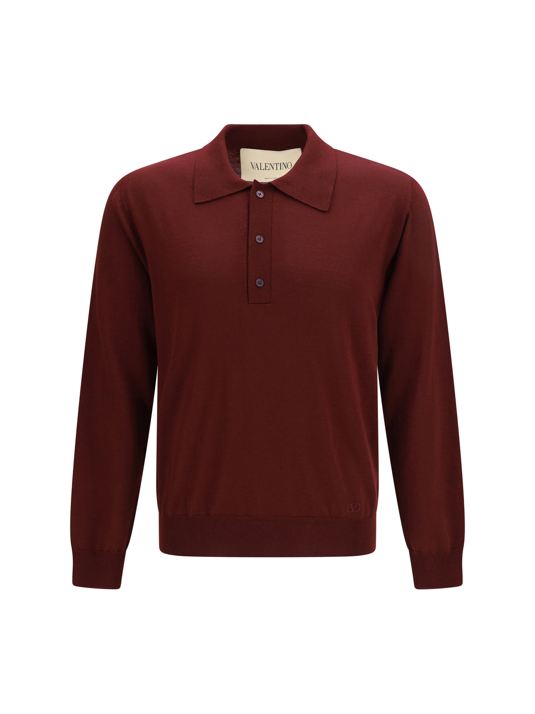 Wool Polo with VLogo embroidery 1