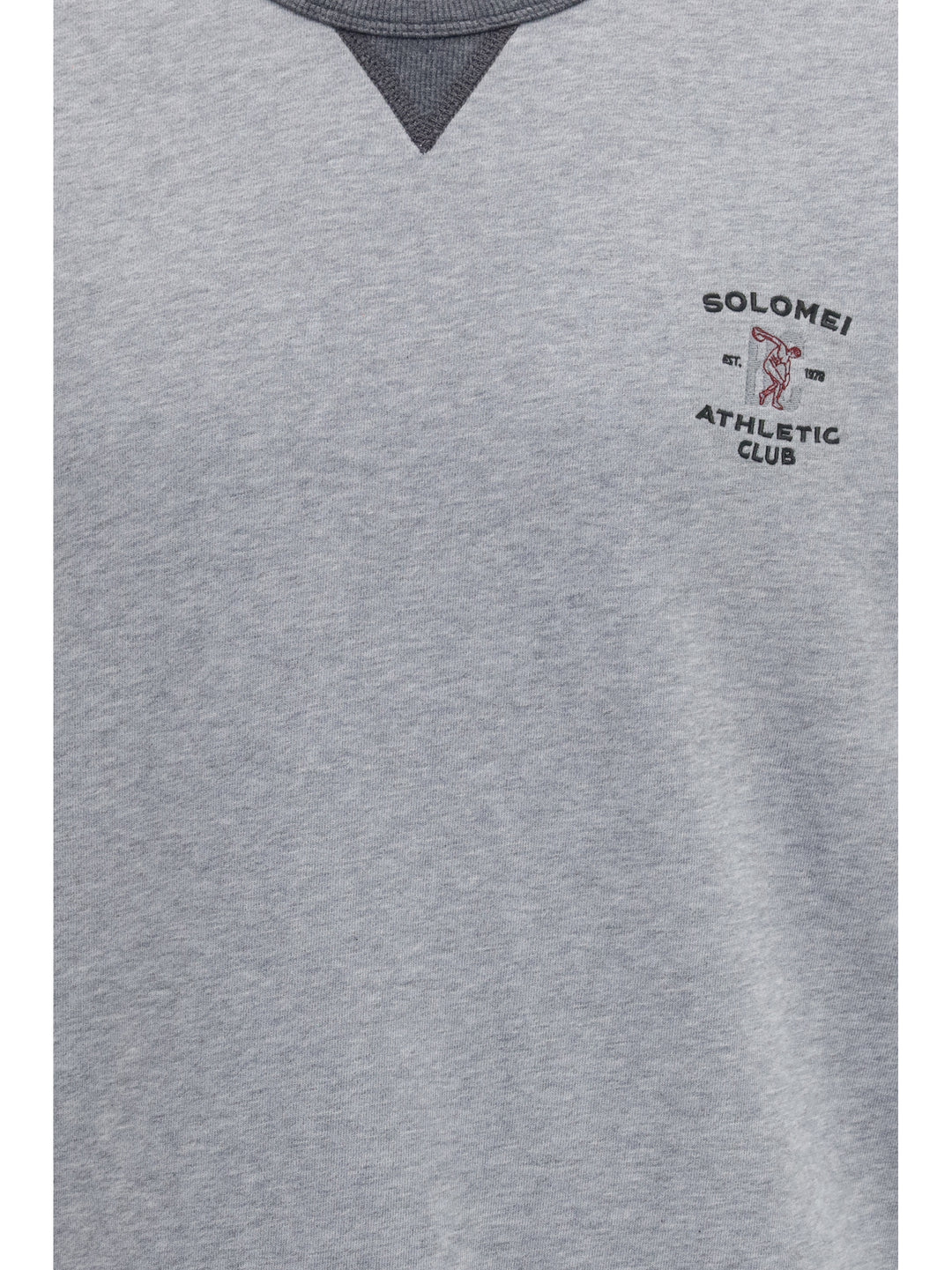 Melange fabric T-shirt 3