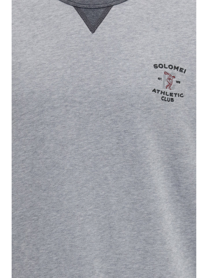 Melange fabric T-shirt 3