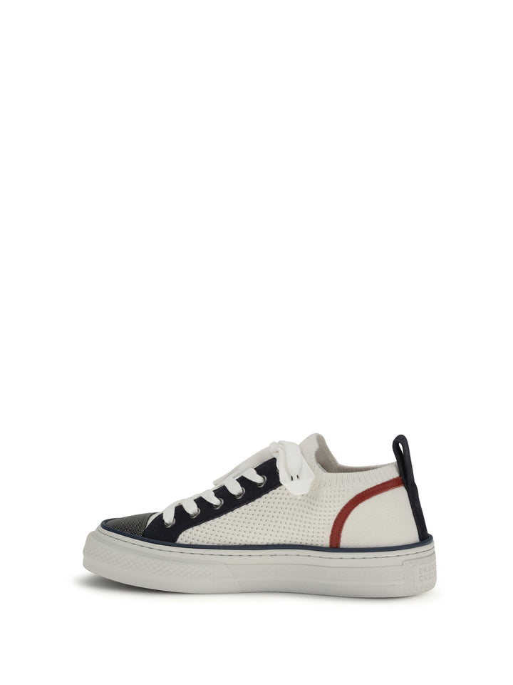 Cotton knit and suede Sneakers with Precious Toe 3