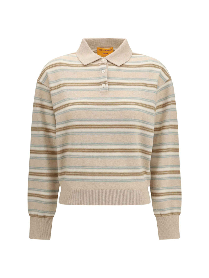 College striped Polo Sweater