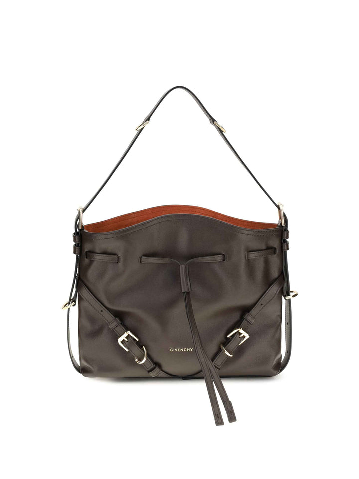 Small Voyou Bucket Handbag in glossy leather